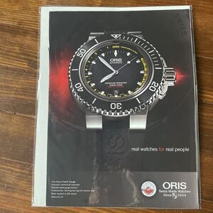2013 Oris Aquis Depth Gauge Watch Swiss Switzerland Print Ad